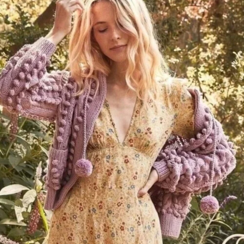 NWT Doen Pomme Sweater xs/s Hibiscus